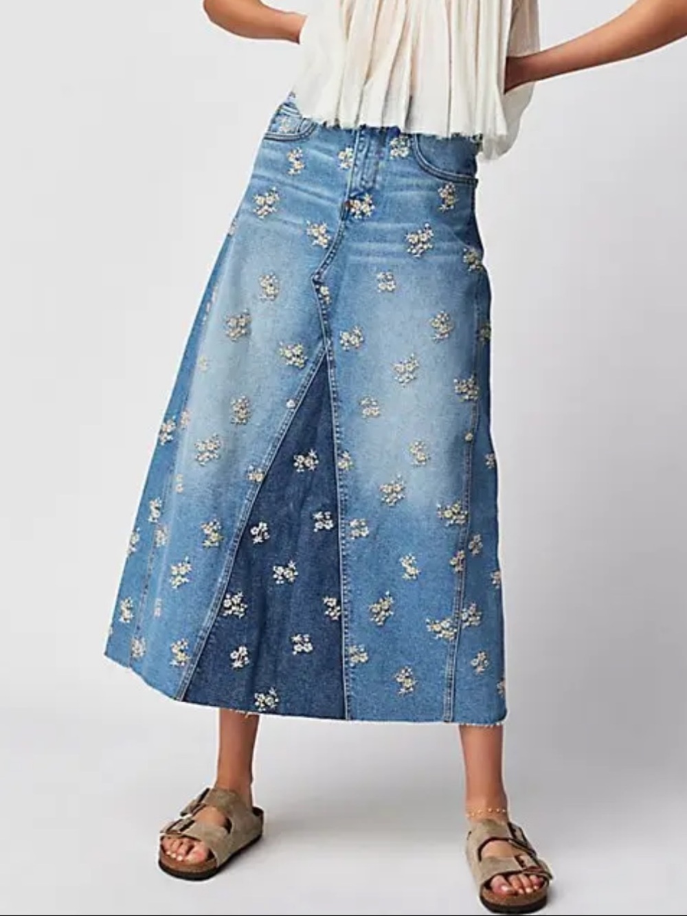 DRIFTWOOD // NWOT Joanna embroidered skirt